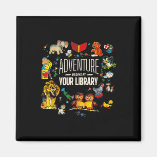 Abenteuer beginnt bei der Summer Reading 20 Magnet