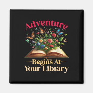 Abenteuer beginnt bei der Summer Reading 20 Magnet