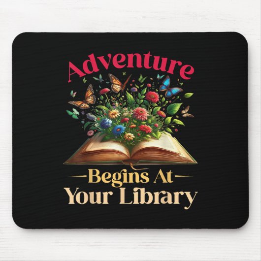 Abenteuer beginnt bei der Summer Reading 20 Mousepad (Vorne)
