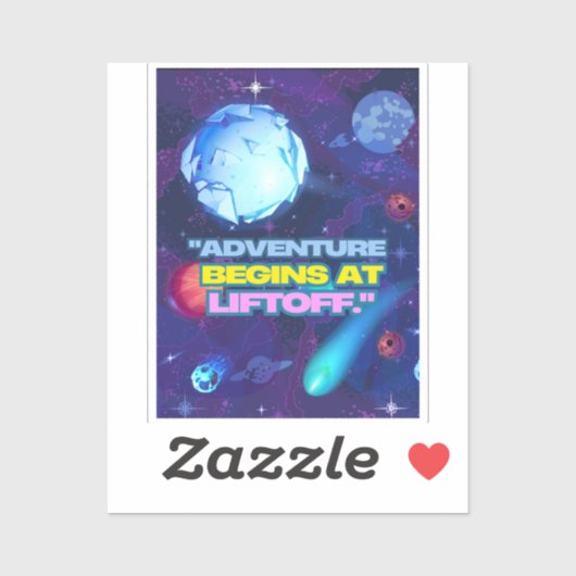 Abenteuer beginnt bei einem isolierten Schuster Aufkleber (Blatt)