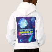 Abenteuer beginnt bei einem isolierten Schuster Hoodie (Rückseite)