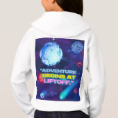 Abenteuer beginnt bei einem isolierten Schuster Hoodie (Rückseite)