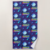 Abenteuer beginnt bei einem isolierten Schuster Strandtuch (Vorderseite)