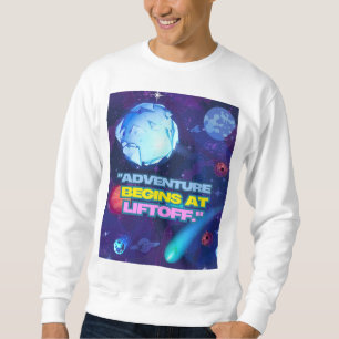 Abenteuer beginnt bei einem isolierten Schuster Sweatshirt