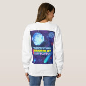 Abenteuer beginnt bei einem isolierten Schuster Sweatshirt (Schwarz voll)