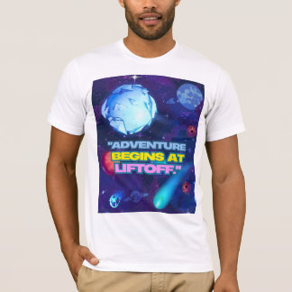 Abenteuer beginnt bei einem isolierten Schuster T-Shirt