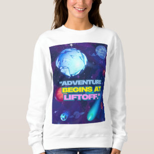 Abenteuer beginnt beim isolierten Liftoff-Becher Sweatshirt