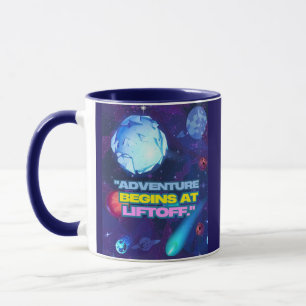 Abenteuer beginnt beim isolierten Liftoff-Becher Tasse