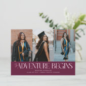 Abenteuer beginnt Cranberry Grad Multi Foto Ankündigung (Stehend Vorderseite)