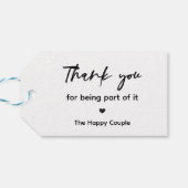 Abenteuer beginnt Danke Hochzeit Geschenkanhänger (Rückseite Horizontal)