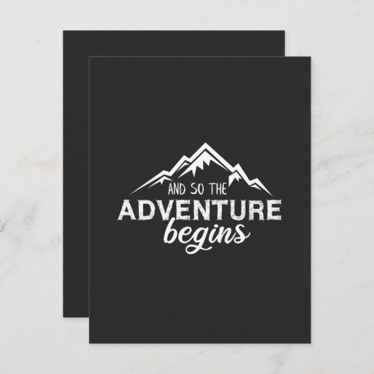 Abenteuer beginnt dankeskarte (Vorne/Hinten)