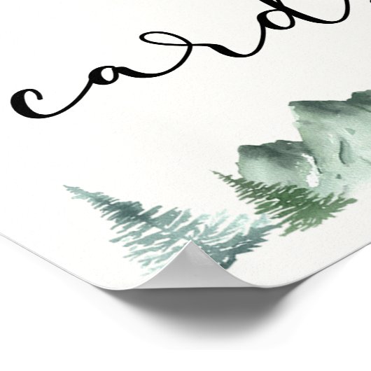 Abenteuer beginnt Geschenke und Karten Poster (Ecke)