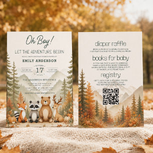 Abenteuer beginnt - Herbst-Baby-Party Einladung