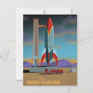 Abenteuer beginnt hier postkarte