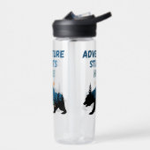 Abenteuer beginnt hier Silhouette Camping Trinkflasche (Links)