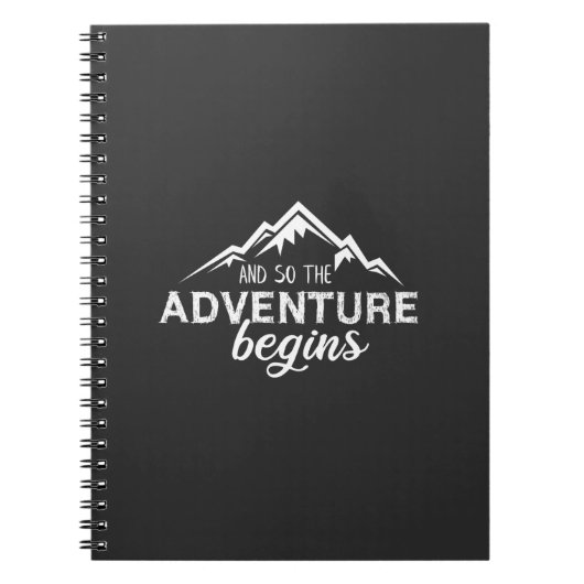 Abenteuer beginnt notizblock (Vorderseite)