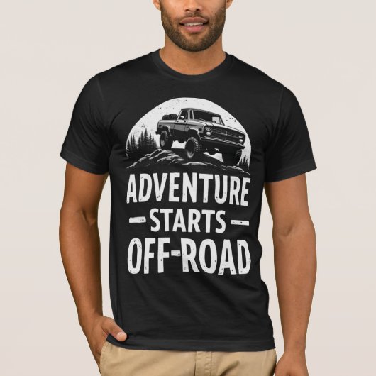 Abenteuer Beginnt Off-Road T-Shirt (Vorderseite)