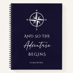 Abenteuer beginnt Personalisierte Schifffahrt Notizblock