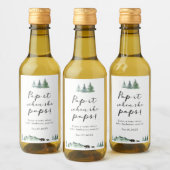 Abenteuer Beginnt Pop, wenn sie Pop Baby Shower Weinetikett (Flaschen)