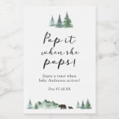 Abenteuer Beginnt Pop, wenn sie Pop Baby Shower Weinetikett (Einzelnes Label)