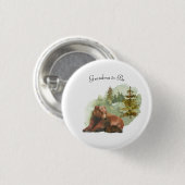 Abenteuer beginnt Rustikale Bären Button (Vorne & Hinten)