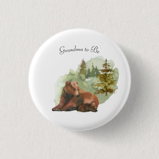 Abenteuer beginnt Rustikale Bären Button (Vorderseite)