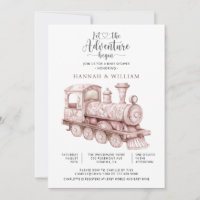 Abenteuer beginnt Toile Zug Baby Shower