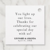 Abenteuer beginnt Verlobung Hochzeitswortkarte Geschenkanhänger (Rückseite)