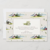 Abenteuer beginnt Wanderstiefel Paar Dusche Dankeskarte (Rückseite)