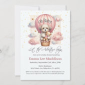 Abenteuer beginnt Welpe in Hot Air Ballon Einladung (Vorderseite)