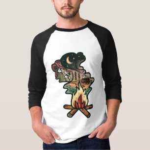 Abenteuer bei Lagerfeuer-Nacht T-Shirt
