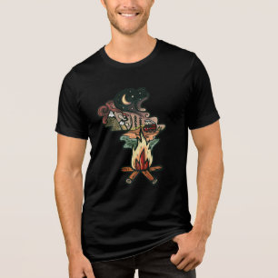 Abenteuer bei Lagerfeuer-Nacht Tri-Blend Shirt