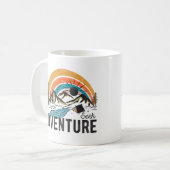 Abenteuer Berg Camping suchen Kaffeetasse (Vorderseite Links)
