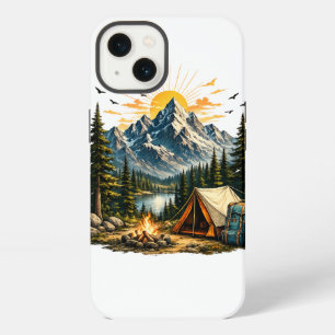 Abenteuer Bergcamping Sonnenuntergang Natur iPhone 13 Hülle