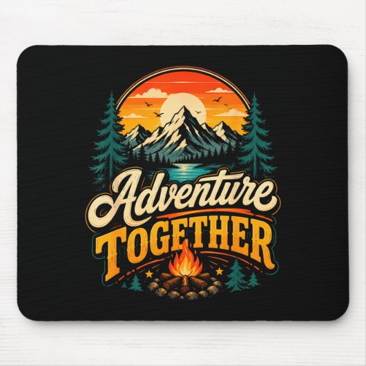 Abenteuer Camping Berg zusammen Familie Mousepad (Vorne)