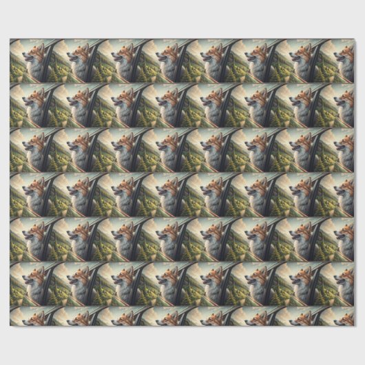 Abenteuer-Corgi-Geschenkpapier Geschenkpapier (Flach)