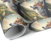 Abenteuer-Corgi-Geschenkpapier Geschenkpapier (Rolleneckpunkt)