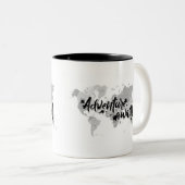 Abenteuer der Buchstabe-3D erwartet Zitat Zweifarbige Tasse (VorderseiteRechts)