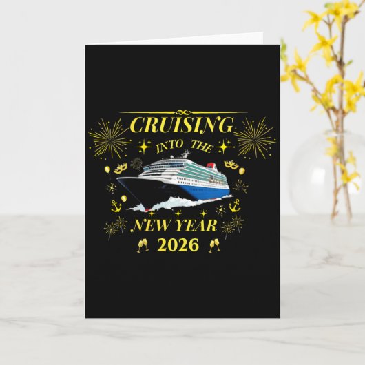 Abenteuer der Frauen erwartet – Willkommen 2026 V- Karte (Gelbe Blume)