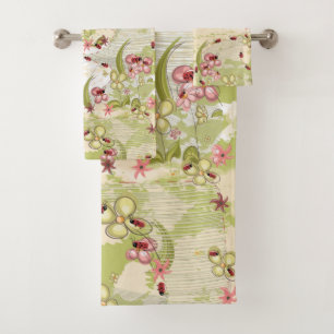 Abenteuer Ditsy Ladybirds Badhandtuch Set