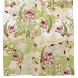 Abenteuer Ditsy Ladybirds Duschvorhang