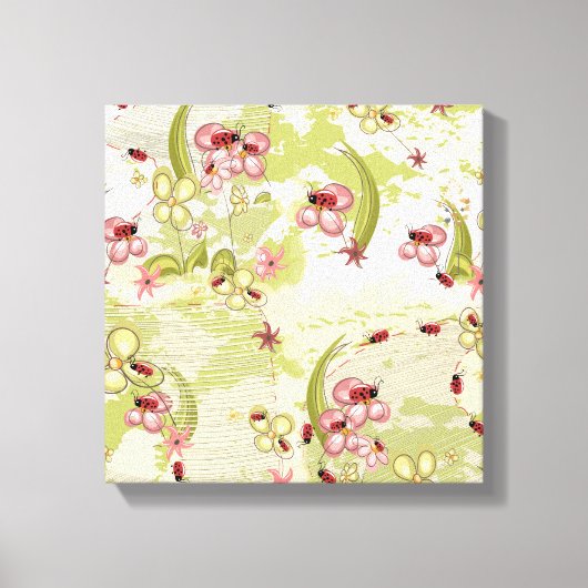 Abenteuer Ditsy Ladybirds Leinwanddruck (Vorderseite)