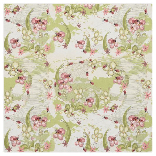 Abenteuer Ditsy Ladybirds Stoff (Muster)