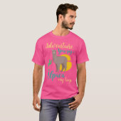 Abenteuer Du sagst Alpaca meine Flaggen Funny Trav T-Shirt (Vorne ganz)