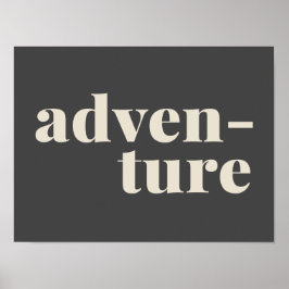 Abenteuer | Einfaches inspirierendes Reisekostenan Poster