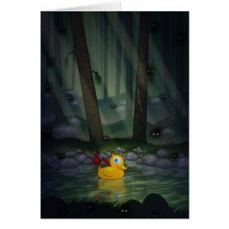 Abenteuer-Ente im dunklen Wald