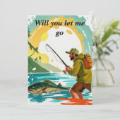 Abenteuer erleben: Ein Tag des Fischfangs Einladung (Stehend Vorderseite)