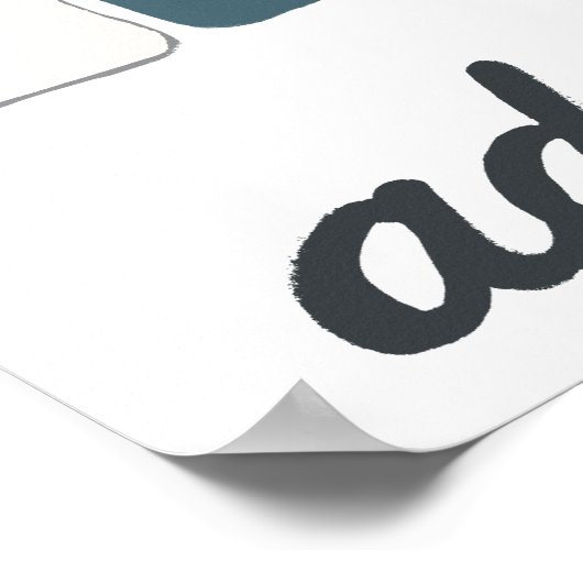 Abenteuer Erlebnis Camping Truck Camper Art Poster (Ecke)