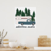 Abenteuer Erlebnis Camping Truck Camper Art Poster (Küche)