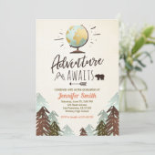 Abenteuer erwartet Abschluss Einladung Reisen (Stehend Vorderseite)